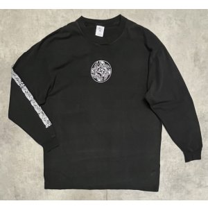 画像: 90'S FASHION VICTIM 両面+袖プリント 長袖 Tシャツ ブラック (VINTAGE)