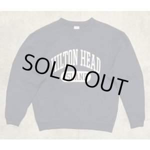 画像: 90'S SOFFE "HILTON HEAD ISLAND" 前Vガゼット付き スウェットシャツ ネイビー (VINTAGE)