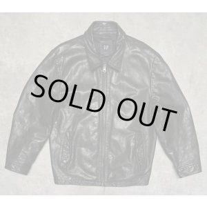 画像: 00'S GAP 旧タグ 裏地キルティング レザージャケット ブラック (VINTAGE)