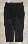 画像1: 90'S RALPH LAUREN リネン/コットン ツープリーツ スラックス ブラック W38L30 (VINTAGE)