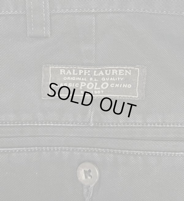 画像4: 90'S RALPH LAUREN "HAMMOND PANT" ツープリーツ チノパンツ ブラック W36L30 (VINTAGE)