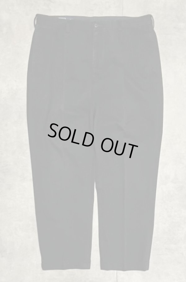画像1: 90'S RALPH LAUREN "HAMMOND PANT" ツープリーツ チノパンツ ブラック W36L30 (VINTAGE)