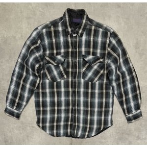 画像: 80'S DAKOTA 裏地キルティング フランネルシャツ チェック柄 (VINTAGE)
