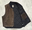 画像3: 00'S CARHARTT 裏地キルティング ダックベスト フェードブラウン (VINTAGE)