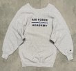 画像1: 90'S CHAMPION "AIR FORCE ACADEMY" 刺繍タグ リバースウィーブ グレー USA製 (VINTAGE)