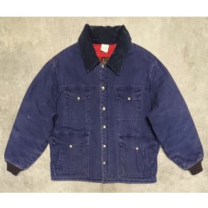 画像: 80'S WALLS 裏地キルティング フロント４ポケット ダックジャケット ネイビー (VINTAGE)