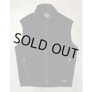 画像: PATAGONIA "SYNCHILLA" 裾ロゴ フルジップ フリースベスト ブラック (MINT CONDITION)