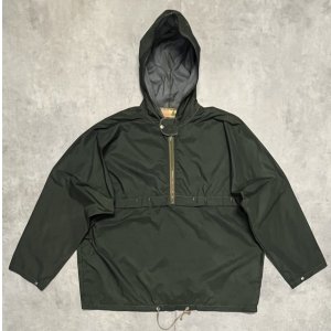 画像: 50'S WOODS "ROUGH-RIDER" チンスト付き ナイロンアノラック CLIXジップ ダークグリーン カナダ製 (VINTAGE)