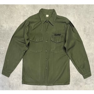 画像: 60'S アメリカ軍 US ARMY OG107 コットンサテン ユーティリティシャツ (VINTAGE)