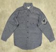 画像1: 70'S FIVE BROTHER コットン100% シャンブレーシャツ ブルー USA製 (VINTAGE)
