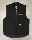 画像1: CARHARTT 裏地キルティング ダックベスト ブラック (DEADSTOCK)