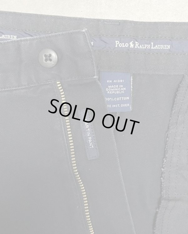 画像2: 90'S RALPH LAUREN "MARTIN PANT" フリスコパンツ ブラック W34L30 (VINTAGE)