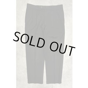 画像: RALPH LAUREN ウール100% ツープリーツ スラックス ブラック (VINTAGE)