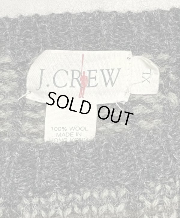 画像2: 90'S J.CREW 旧タグ クルーネック セーター チェック柄 (VINTAGE)