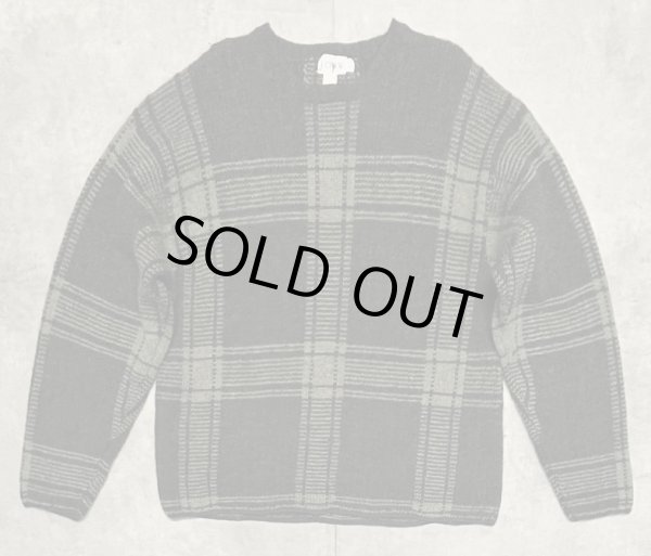 画像1: 90'S J.CREW 旧タグ クルーネック セーター チェック柄 (VINTAGE)