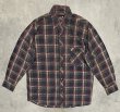画像1: 90'S WORK CENTRE L'ATELIER プリントネル フランネルシャツ チェック柄 (VINTAGE)