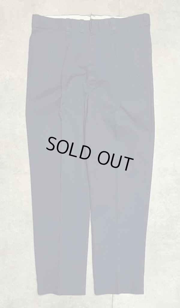 画像1: 80'S DICKIES チビタグ ツープリーツ ワークパンツ ネイビー USA製 (VINTAGE)