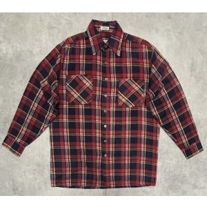 画像: 90'S SAUGATUCK プリントネル フランネルシャツ チェック柄 (VINTAGE)