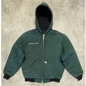 画像: 90'S POLAR KING BY KEY 裏地キルティング ダックジャケット ダークグリーン USA製 (VINTAGE)