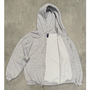 画像: 90'S PLUMA 裏サーマル ダブルフェイス スウェットパーカー アルミジップ ヘザーグレー (VINTAGE)