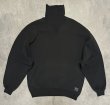 画像1: 90'S RUSSELL ATHLETIC 前Vガゼット タートルネック スウェットシャツ ブラック USA製 (VINTAGE)