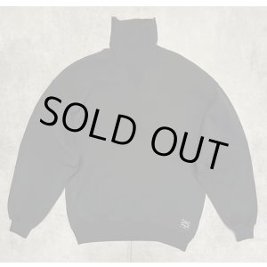 画像: 90'S RUSSELL ATHLETIC 前Vガゼット タートルネック スウェットシャツ ブラック USA製 (VINTAGE)