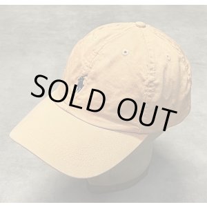 画像: 90'S RALPH LAUREN ロゴ刺繍 ベースボールキャップ オレンジ USA製 (VINTAGE)