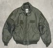 画像1: 00'S アメリカ軍 USAF "CWU-45/P" アラミド フライトジャケット セージグリーン (VINTAGE) 