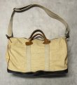 画像1: 80'S LL Bean ギザタグ キャンバス/レザー ダッフルバッグ タン USA製 (VINTAGE)