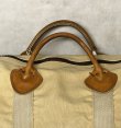 画像4: 80'S LL Bean ギザタグ キャンバス/レザー ダッフルバッグ タン USA製 (VINTAGE)