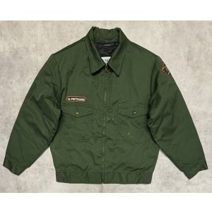 画像: 90'S NATIONAL PARK SERVICE キルティングライナー付き ワークジャケット オリーブ (VINTAGE)