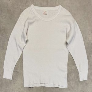 画像: 70'S SEARS コットン100% サーマル 長袖 Tシャツ ホワイト USA製 (VINTAGE)