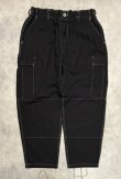 画像1: ODDMENT "BIG CARGO PANTS"  カスタム カーゴパンツ 後染めブラック (REMAKE)