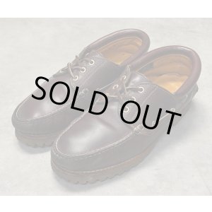 画像: TIMBERLAND 3アイレット オイルドレザー モカシンシューズ バーガンディ (VINTAGE)
