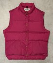 画像1: 80'S LL Bean グースダウン ダウンベスト マゼンタ USA製 (VINTAGE)