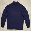 画像1: 80'S LL Bean モックネック 長袖 Tシャツ ネイビー USA製 (VINTAGE)