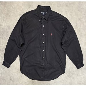 画像: 90'S RALPH LAUREN "BLAKE" ポプリン BDシャツ ブラック (VINTAGE)