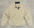 画像1: 80'S RALPH LAUREN 三角タグ チンスト付き コットン ドリズラージャケット ベージュ USA製 (VINTAGE)