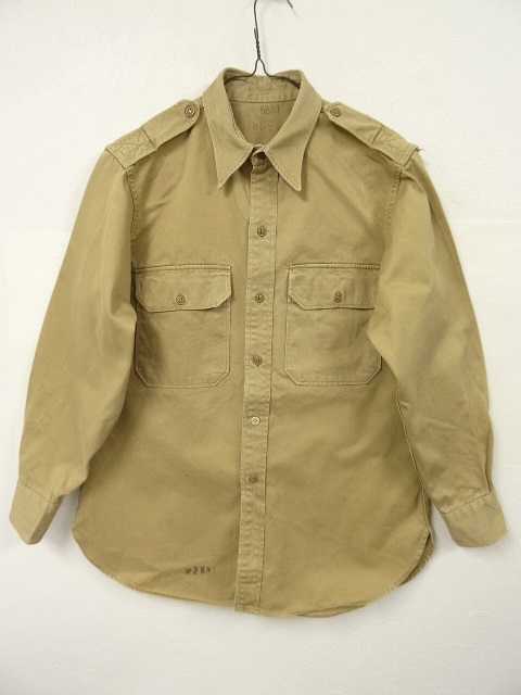 画像: アメリカ軍 US ARMY ミリタリー チノシャツ (VINTAGE) 「L/S Shirt」 入荷しました。