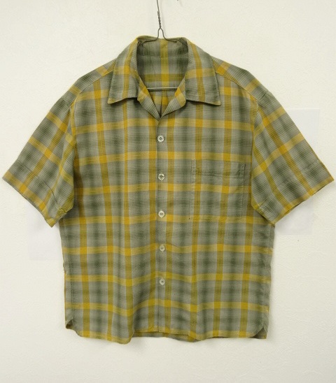 画像: 60'S オープンカラー チェック 半袖シャツ (VINTAGE) 「S/S Shirt」 入荷しました。