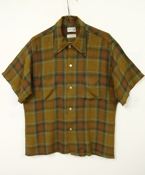 画像: 60'S レーヨン100% チェック 半袖シャツ (VINTAGE) 「S/S Shirt」 入荷しました。