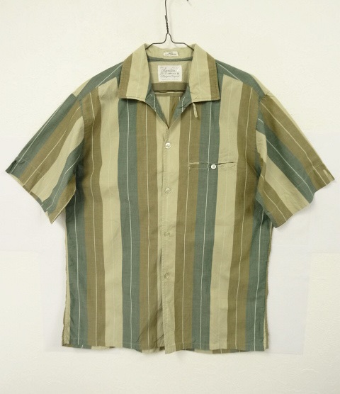 画像: イタリアンカラー ストライプ 半袖 ボックスシャツ (VINTAGE) 「S/S Shirt」 入荷しました。