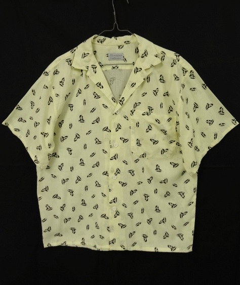 画像: Monsieur Bon Homme レコード柄 半袖 オープンカラーシャツ (VINTAGE) 「S/S Shirt」 入荷しました。