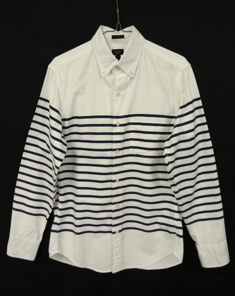 画像: J.CREW ボーダー B/D オックスフォードシャツ (USED) 「L/S Shirt」 入荷しました。