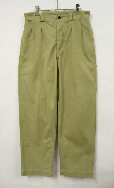画像: 60'S フランス軍 ツープリーツ チノパンツ (VINTAGE) 「Bottoms」 入荷しました。