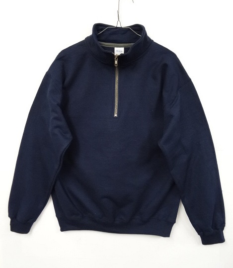 画像: GILDAN 1/4 ジップ カデットカラー スウェット NAVY (NEW) 「Sweat Shirt」 入荷しました。