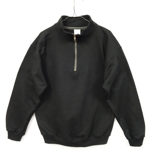画像: GILDAN 1/4 ジップ カデットカラー スウェット BLACK (NEW) 「Sweat Shirt」 入荷しました。