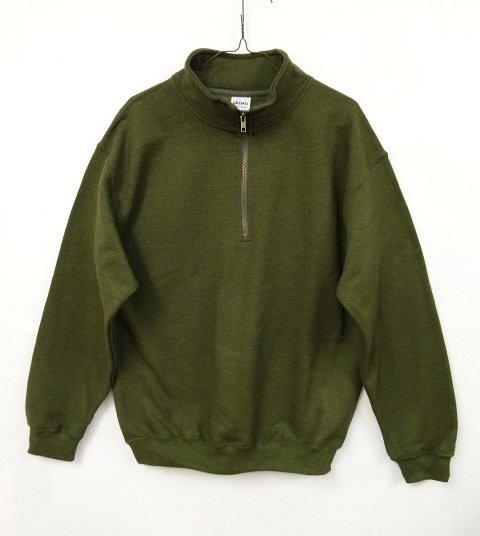 画像: GILDAN 1/4 ジップ カデットカラー スウェット OLIVE (NEW) 「Sweat Shirt」 入荷しました。