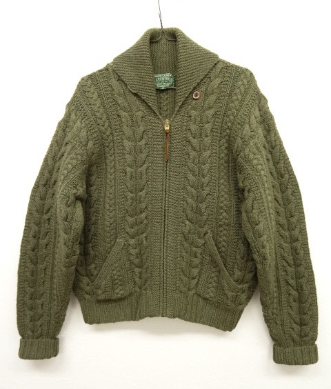 画像: POLO COUNTRY ショールカラー ジップ付き アランセーター (USED) 「Knit」 入荷しました。