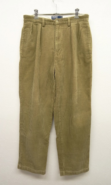 画像: 90'S RALPH LAUREN ツープリーツ 太畝 コーデュロイパンツ (USED) 「Bottoms」 入荷しました。